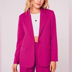 Band of the Free Fuchsia Single Button Blazer size Small Long Sleeve Lined NWT